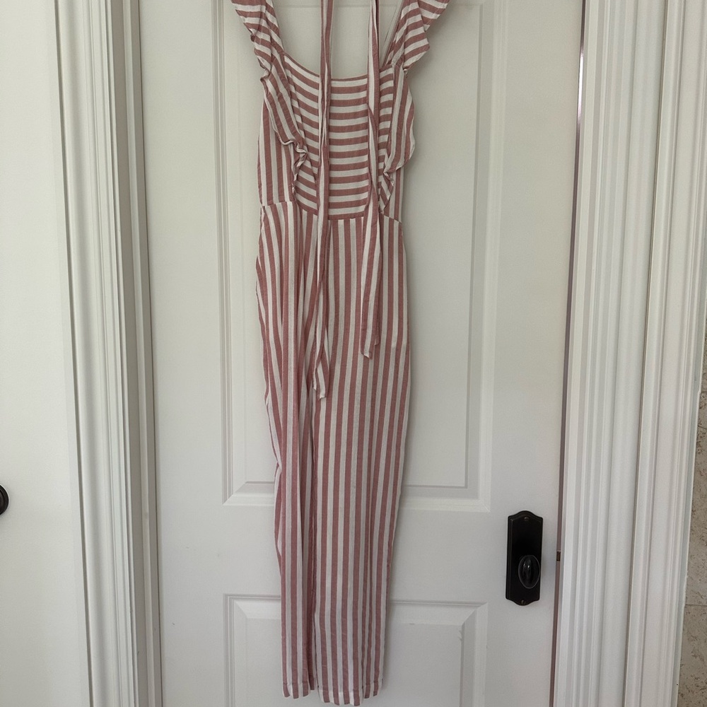 Striped Ruffle Jumpsuit - Picture 4 of 4